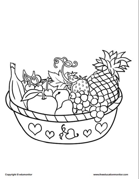 coloring pages  kids learning nutrition