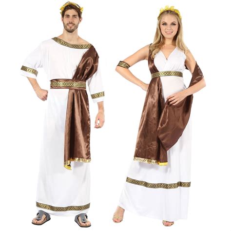 Adults Toga Costume Mens Greek Roman Fancy Dress Ladies Grecian Goddess