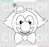 Clown Face Bow Illustration Outline Clipart Tie Hat Coloring Rf Royalty Transparent Clip Background Description Stock sketch template