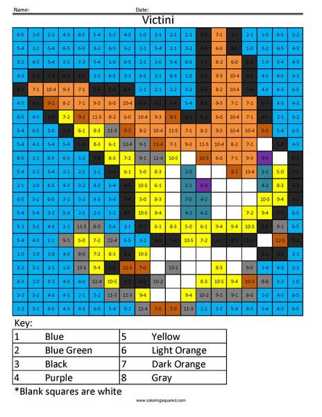 victini pokemon subtraction coloring coloring squared