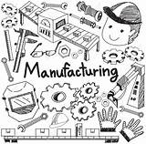 Manufacturing Factory Assembly Line Doodle Sketch Production Operation Vector System Tools Drawing Sign Shutterstock Symbol Failure Handwriting Illustration Background Icon sketch template