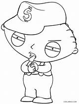 Coloring Stewie Pages Gangster Guy Family Griffin Printable Drawing Gangsta Cartoon Kids Girl Brian Cool2bkids Ghetto Sheets Color Print Mickey sketch template