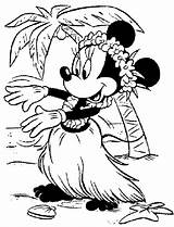 Hula Pages Coloring Getcolorings Minnie Girl sketch template