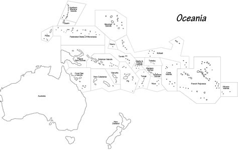 printable map  oceania
