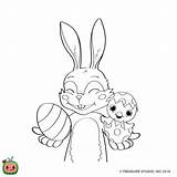 Cocomelon Paques Oeuf Jj Lapin Bunny Xcolorings Gratuit sketch template