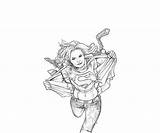 Supergirl Burnout sketch template