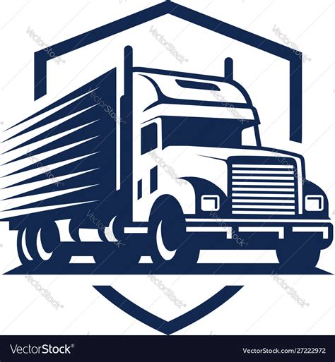 truck logo design template royalty  vector image