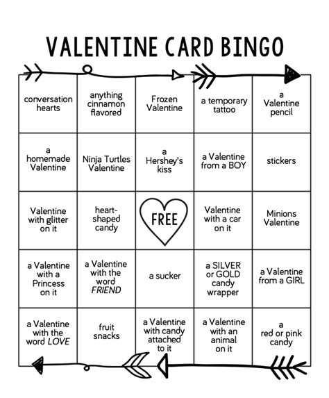 valentine card bingo eighteen