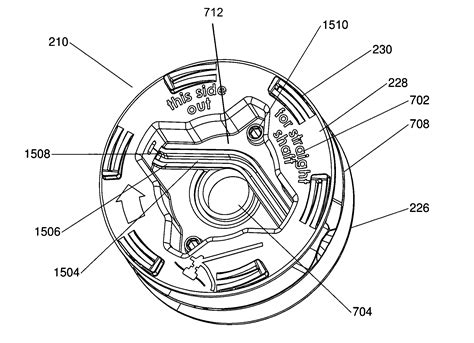 patent  bi directional trimmer head spool  curved trimmer  guide google patents