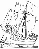 Coloring Pages Columbus Pinta Santa Maria Ships Nina Christopher Kids History American Patriotic Sheets Ship Drawing Exploration Boats Early Printable sketch template