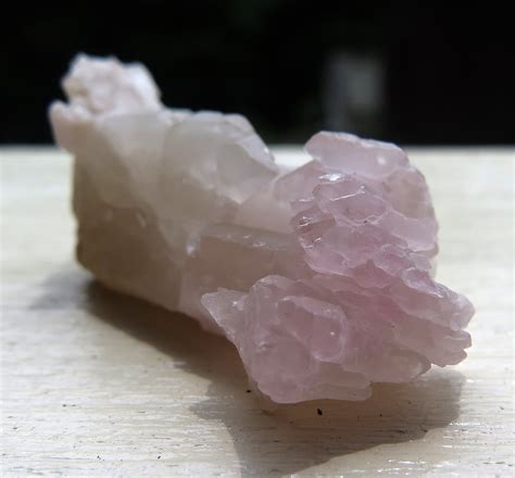 crystallized rose quartz crystals  quartz itinga brazil  inches tall