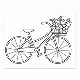 Rower Kolorowanka Koszykiem Fahrrad Druku Korb Trike Bicicleta Blumen Blumenkorb Handstickerei Fenster Stickmuster Cesta Drukowanka Malowankę Wydrukuj Bicicletas sketch template