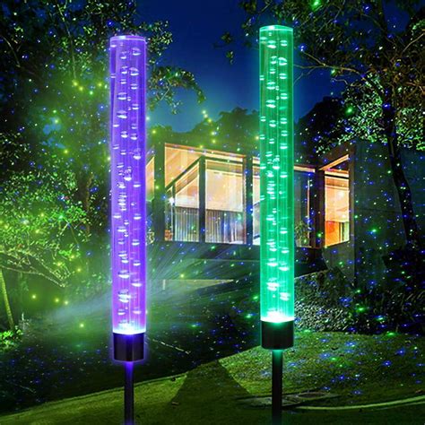 garden bubble lights outdoor solar acrylic bubble lights waterproof light bubble tube rgb color
