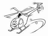 Coloring Helicopter Printable Pages sketch template