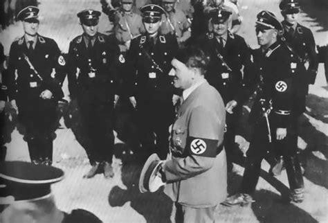 Hitler Inspecting Group Of Allgemeine Ss Soldiers Nazi