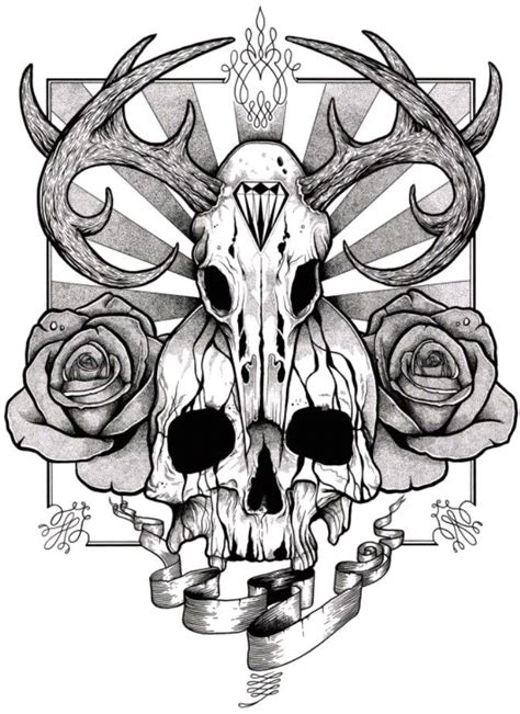 pin  mirpenc  tattoos roses tattoo design skull coloring pages
