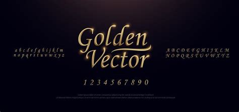 gold font vector art icons  graphics