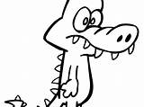Alligator Coloring Pages Cute Top Getcolorings Colori Color sketch template