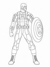 Captain Coloring America Marvel Pages Print Printable Size sketch template