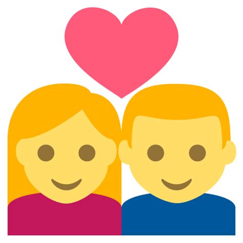 Couple With Heart Emoji For Facebook Email And Sms Id