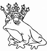 Frog Coloring Pages Crown Wearing Animal Prince Princess Printable Color Print Para Colorear Kids Colouring Frogs Toad Clipartpanda Printactivities Ranas sketch template