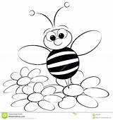 Bee Coloring Pages Bumble Cute Bees Daisy Drawing Clipart Color Kids Illustration Bumblebee Bug Getdrawings Print Preview Ant Ants Bij sketch template