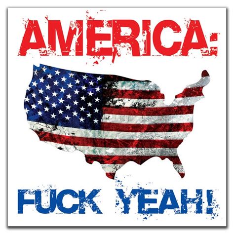 America Fk Yeah Square Sticker Vinyl Map Flag Decal Usa