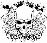 Coloring Skull Pages Roses Rose Skulls Cool Getcolorings Getdrawings Color Print Colo Drawing sketch template
