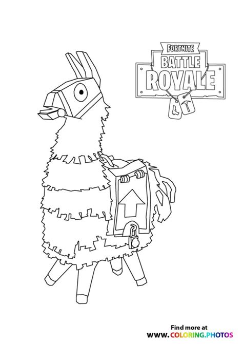 fortnite llama coloring pages  kids