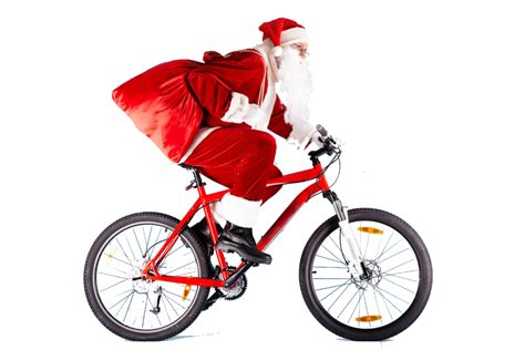 kerstman op fiets rechts wieler floriande