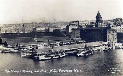 Transpress Nz Auckland Ferry Wharves 1920s