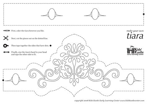 tiara princess coloring princess coloring pages crown template