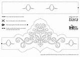 Princess Crown Coloring Tiara Printable Crafts Templates Pages Easy Template Cut Pattern Tiaras Colouring Paper Birthday Crowns Make Printables Princes sketch template