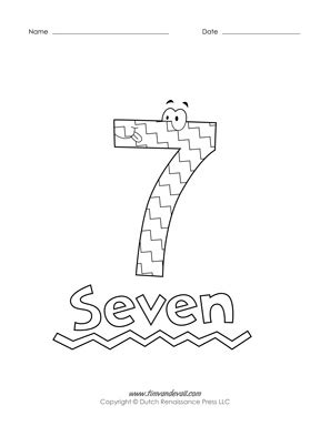 printable number coloring pages  preschool coloring pages