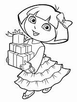 Dora Coloring Pages Explorer Gifts Friends Printable Getdrawings Getcolorings Categories Coloringonly sketch template