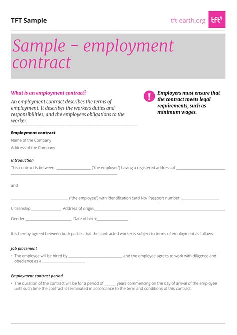 employment contract  examples format  examples