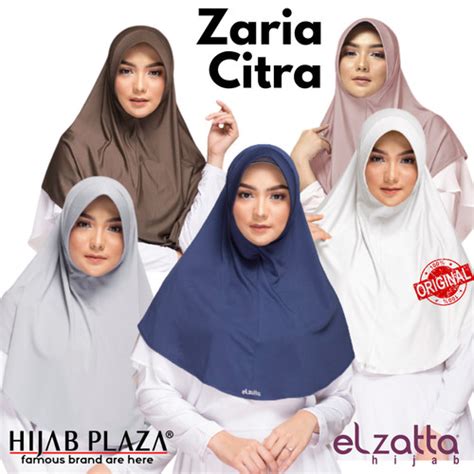 promo hijab instan bergo polos elzatta zaria citra warna lengkap