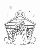 Christmas Coloring Printable Nativity Pages Invitations Printablee Invitation Cards Via sketch template