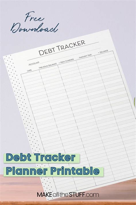 debt printables printable debt payoff tracker  debt tracker