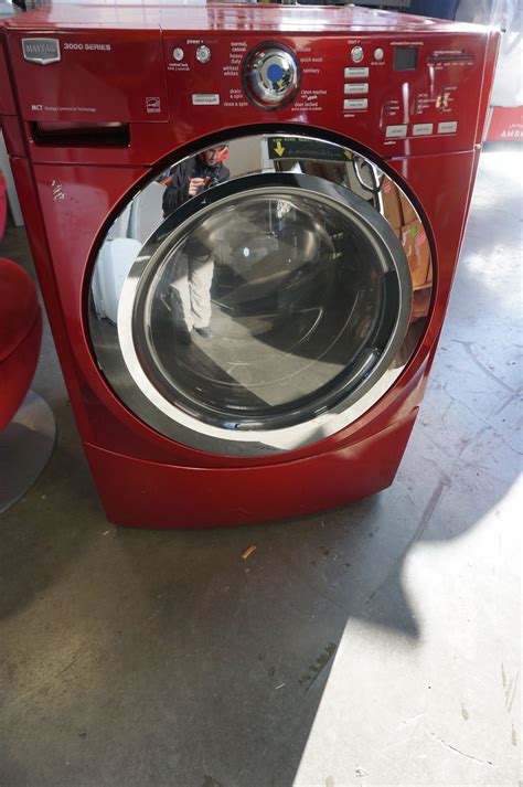 maytag  series red front load washer tested  working guaranteed