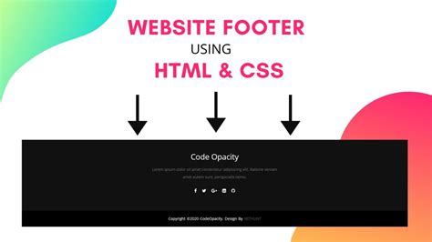 footer html css website footer design footer web