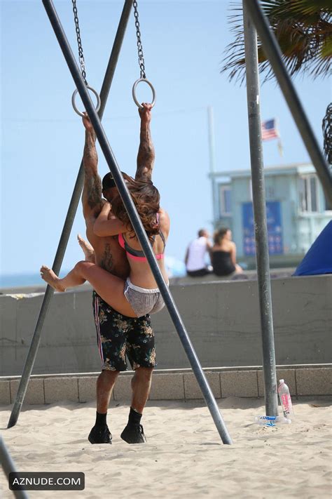 shawna craig sexy during a risque workout at muscle beach in venice