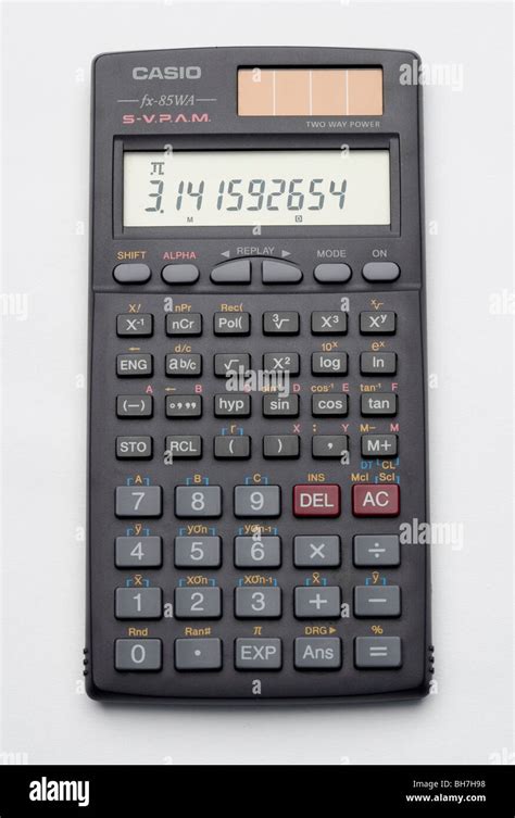 calculator   white background displaying pi pi tt   pi stock photo alamy