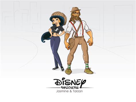 if anybody can rock hipster style it s jasmine and tarzan hipster disney character art