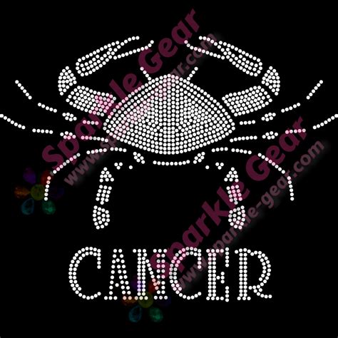 Cancer Xl Zodiac Sign Bling Transfers By Sparkle Gear
