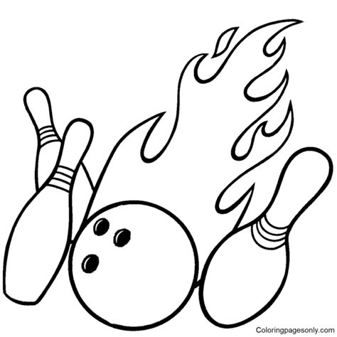 bowling coloring pages printable