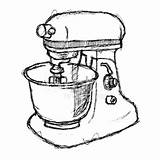 Mixer Food Drawing Processor Scribble Getdrawings Drawings sketch template