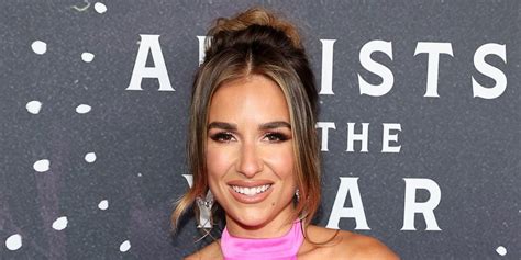 jessie james decker shows off her inner barbie in a pink mini dress and