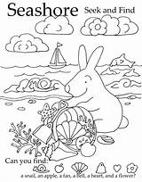 Find Pages Seek Preschool Summer Coloring Printable Worksheets Little Activities Printables Finds Bunny Kids Ocean Letter Kindergarten First Color Fun sketch template