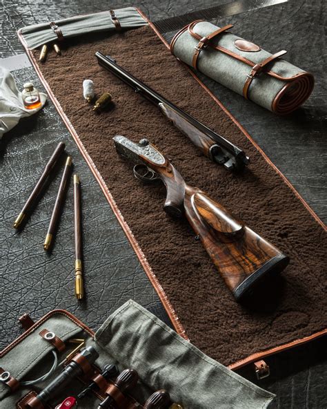 westley richards gun cleaning mat roll  explora premier  field sports gun journal